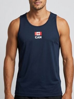 Men's Lululemon Swifty Tech Muscle Shirt Tank Black Size Medium Olympics Canada